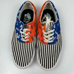 Vans ComfyCush Era Blue Red Split Striped Skater Casual Sneakers Mens 12‎
